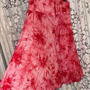 Lock & Love knit Tie-Dye A-Line Skirt